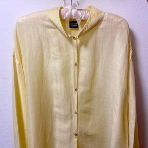 Eileen Fisher linen and silk blouse